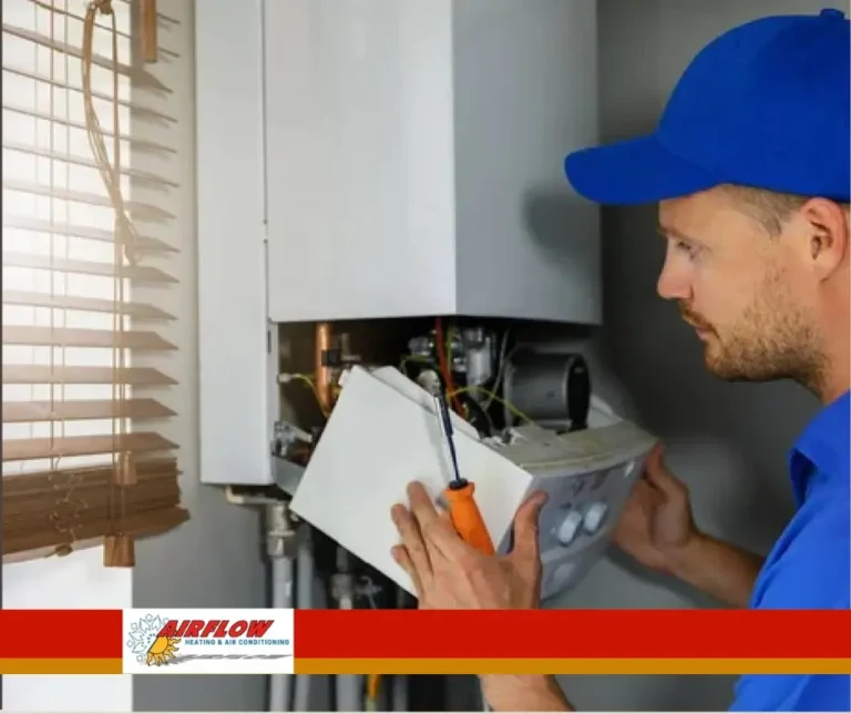 Expert HVAC technician inspecting a newly installed furnace for safety and efficiency.